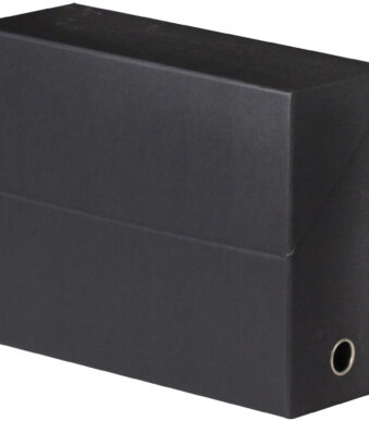 Oxford documentenbox, DIN A4, van golfkarton, zwart