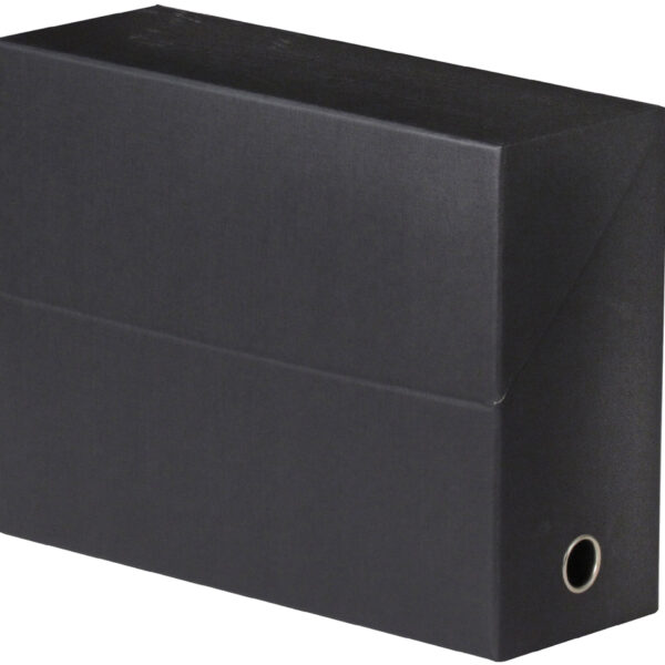 Oxford documentenbox, DIN A4, van golfkarton, zwart