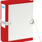 FAST archiefmap met metalen gesp, rekbaar, rood