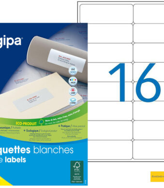 Adresetiketten, wit, 99,1 x 33,9 mm