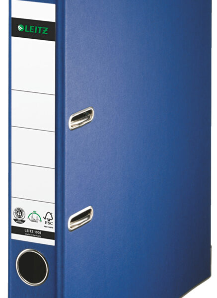 LEITZ massief karton-ordner, 180 graden, DIN A4, 50 mm, blauw