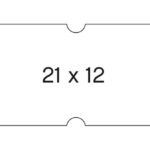 APLI etiketten voor prijstang, 21 x 12 mm, wit, permanent