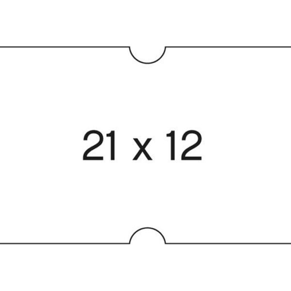 APLI etiketten voor prijstang, 21 x 12 mm, wit, permanent