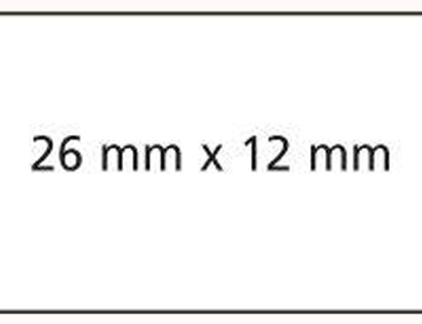 APLI etiketten voor prijstang, 26 x 12 mm, wit, verwijderbaar
