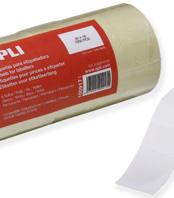 APLI etiketten voor prijstang, 26 x 16 mm, wit, permanent