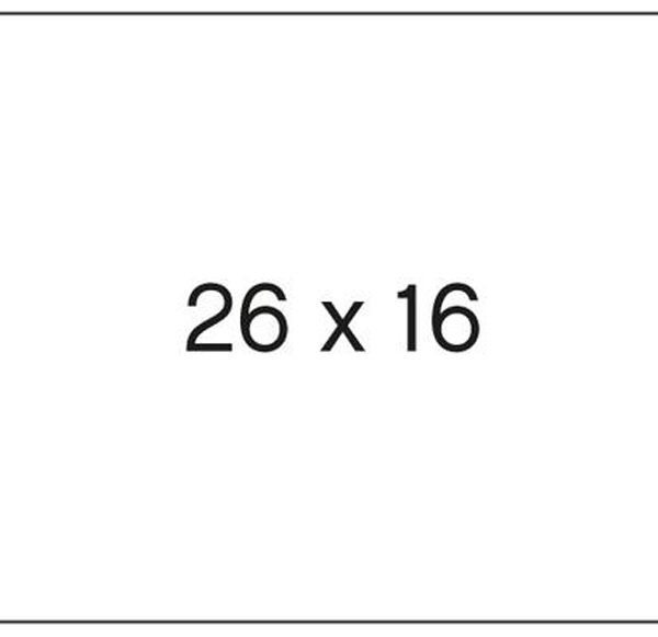 APLI etiketten voor prijstang, 26 x 16 mm, wit, verwijderbaar