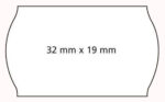 APLI etiketten voor prijstang, 32 x 19 mm, wit, permanent