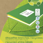 Gerecyclede Multifunctionele Etiketten, 105 x 148,5 mm, wit