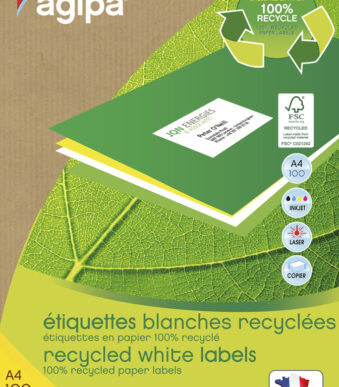 Gerecyclede Multifunctionele Etiketten, 105 x 148,5 mm, wit
