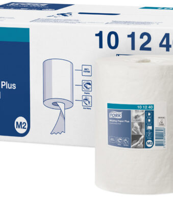 Tork reinigingsrol, 2-laags, wit, 160 m - sterk absorberend