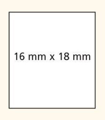 APLI etiketten voor prijstang, 16 x 18 mm, wit, permanent