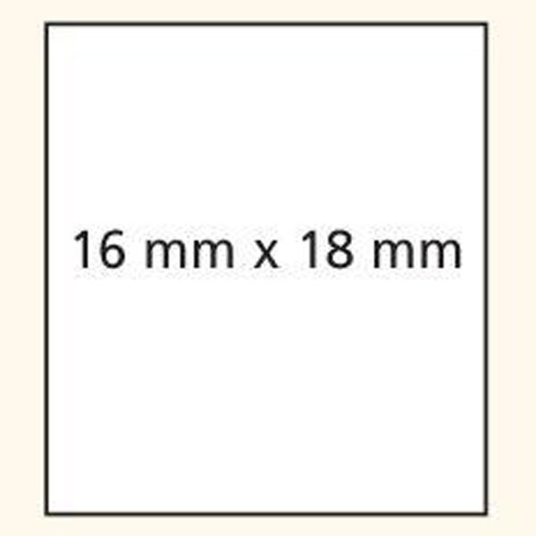 APLI etiketten voor prijstang, 16 x 18 mm, wit, permanent