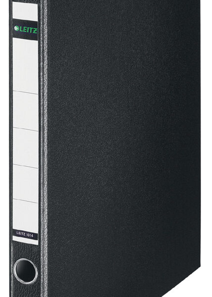 LEITZ plastic-ringband, DIN A4, zwart, 2-D-rings mechaniek