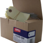 APLI hanglabel, 100 x 51 mm, neutraal, met draad, beige