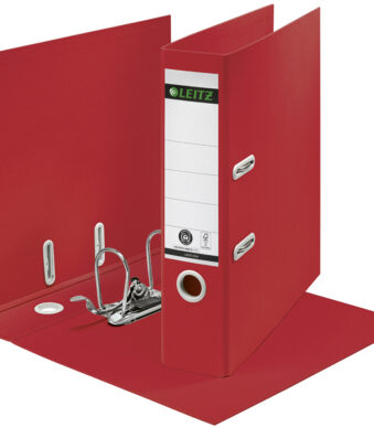 LEITZ ordner Recycle, 180 graden, 80 mm, A4, rood