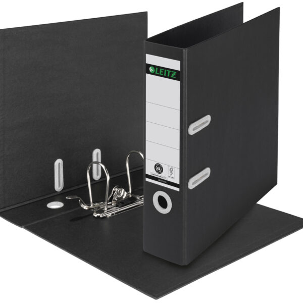 LEITZ ordner Recycle, 180 graden, 80 mm, A4, zwart