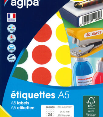 Gekleurde Ronde Markeerstickers, Diameter 30 mm