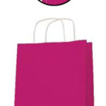 APLI papieren draagtas van kraftpapier, 250 x 110 x 310 mm, fuchsia