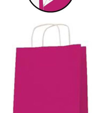 APLI papieren draagtas van kraftpapier, 250 x 110 x 310 mm, fuchsia