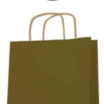 APLI papieren draagtas van kraftpapier, 250 x 110 x 310 mm, goud