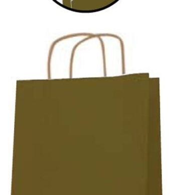 APLI papieren draagtas van kraftpapier, 250 x 110 x 310 mm, goud