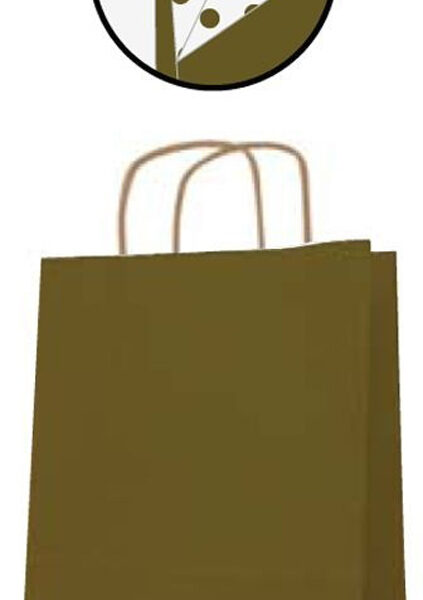 APLI papieren draagtas van kraftpapier, 250 x 110 x 310 mm, goud