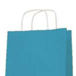 APLI papieren draagtas van kraftpapier, 250 x 110 x 310 mm, turquoise