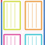 Gekleurde gelinieerde etiketten, 36 x 56 mm