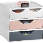 CEP mini-schuifladenbox MyCube mineraal, 4 lades, poederroze