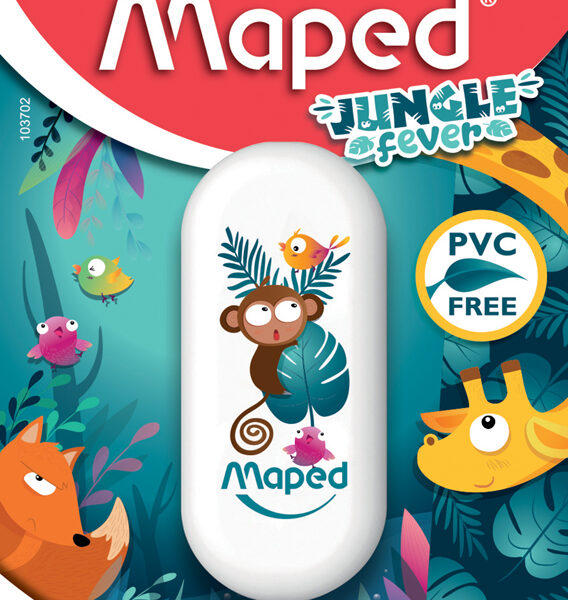 Maped kunststof vlakgum JUNGLE fever, blister