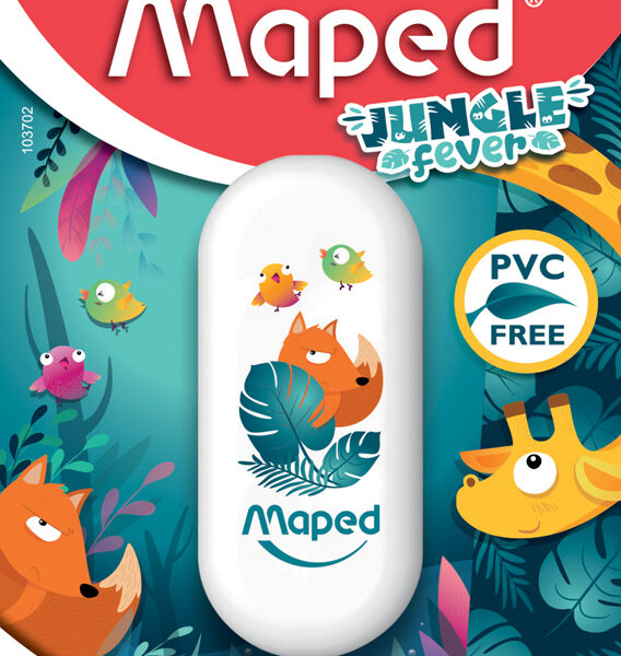 Maped kunststof vlakgum JUNGLE fever, blister