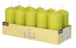 Krulvormige geurkaars, diameter: 40 mm, kleur kiwi