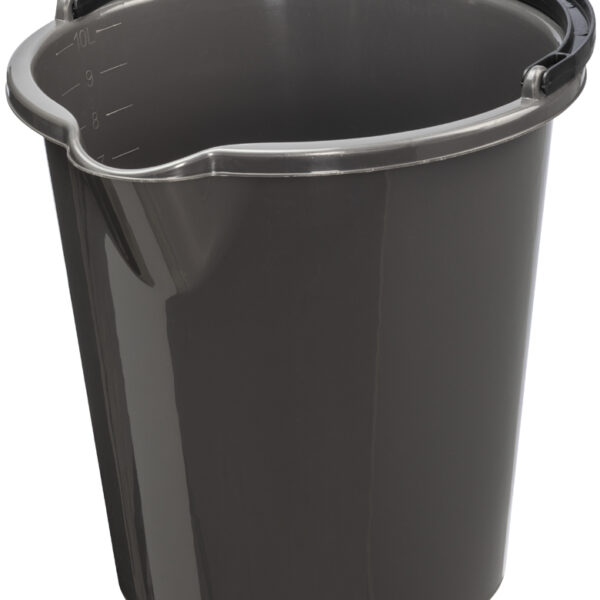 plast team schoonmaakemmer 'VANCOUVER', rond, 10 liter, antraciet