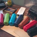 Roze leren sloffenhoes