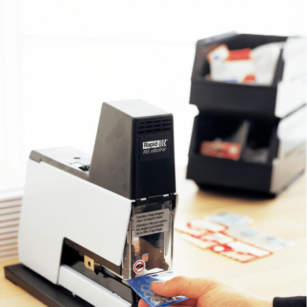 Rapid electro-nietmachine Classic 105E, zwart / wit