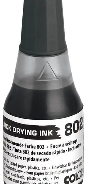 COLOP stempelinkt 802, sneldrogend, 25 ml, zwart