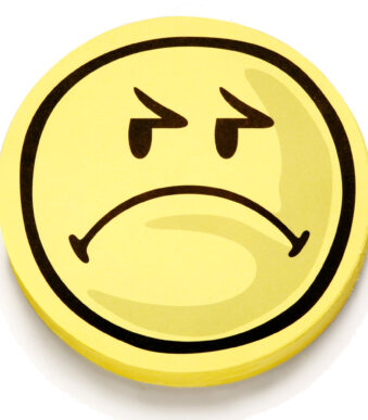 magnetoplan beoordelingssymbool Smilies negatief, rond