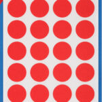 Ronde rode stippen, diameter 15 mm