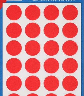 Ronde rode stippen, diameter 15 mm