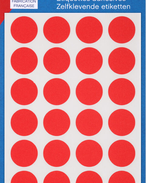 Ronde rode stippen, diameter 15 mm