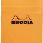 Geruit schrijfblok No. 11, A7, oranje