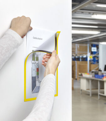 magnetoplan magnetisch infokader Magnetofix, A4, geel