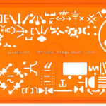 MINERVA belettering sjabloon Electrograaf, 13 A, NF Norm