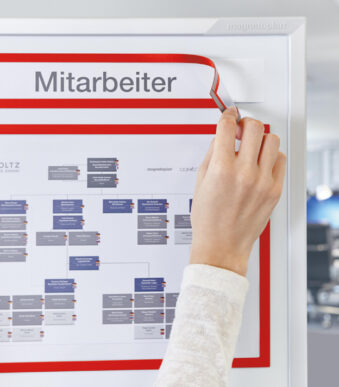 magnetoplan magnetisch infokader Magnetofix TOPSIGN, A5/A4, rood