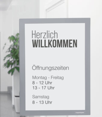 magnetoplan infokader magnetofix, DIN A4, grijs