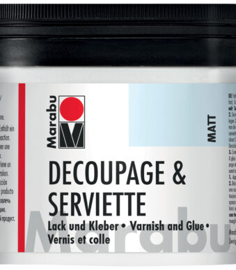 Marabu servetten-lak en lijm, mat, 500 ml, potje