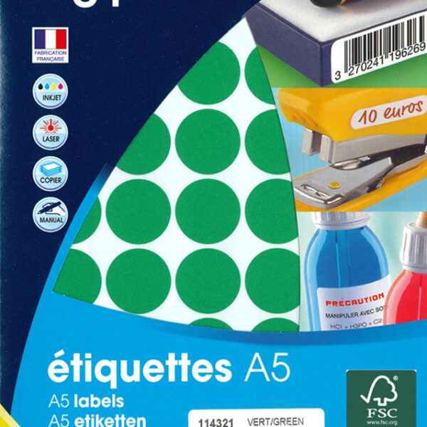 Groen ronde markeringsstiften, diameter 24 mm