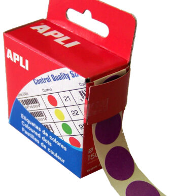 APLI merktekens, diameter 15 mm, paars