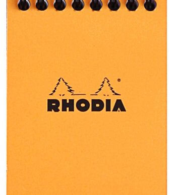Rhodia spiraalblok geruit oranje A7-formaat