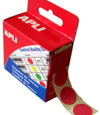 APLI stickerpunten, rond 15 mm, roze